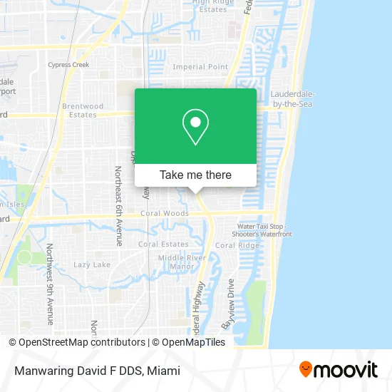 Manwaring David F DDS map