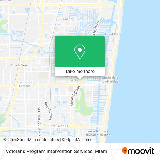 Veterans Program Intervention Services map