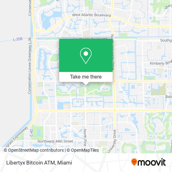 Mapa de Libertyx Bitcoin ATM