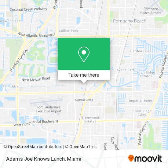 Adam's Joe Knows Lunch map