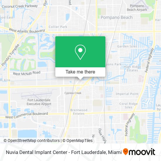 Mapa de Nuvia Dental Implant Center - Fort Lauderdale
