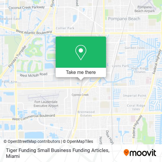 Mapa de Tiger Funding Small Business Funding Articles
