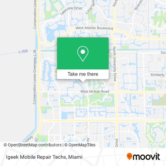 Mapa de Igeek Mobile Repair Techs