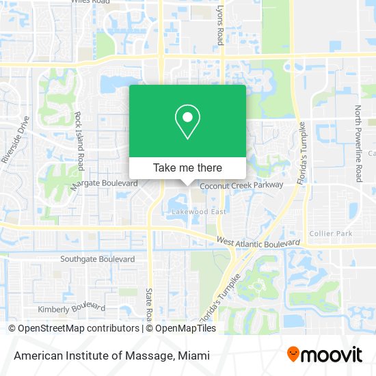 American Institute of Massage map