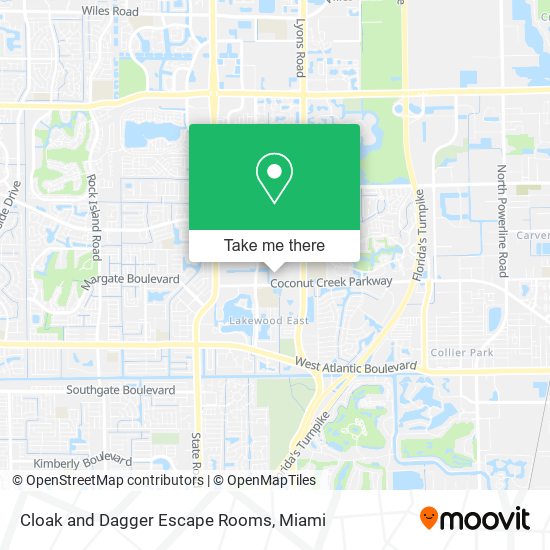 Mapa de Cloak and Dagger Escape Rooms