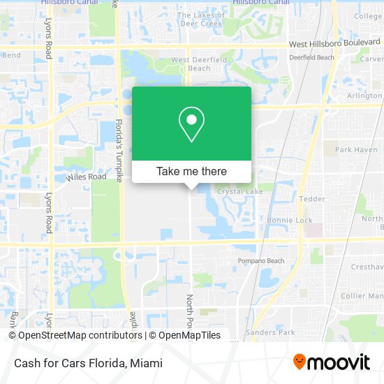 Mapa de Cash for Cars Florida