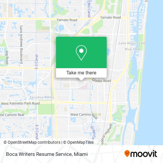 Boca Writers Resume Service map