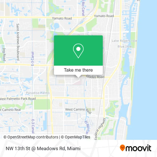 NW 13th St @ Meadows Rd map