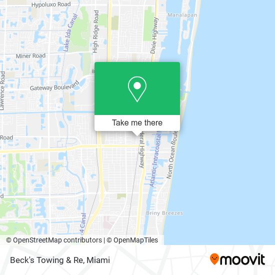 Mapa de Beck's Towing & Re