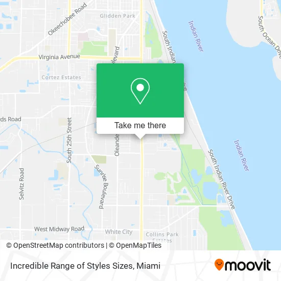 Incredible Range of Styles Sizes map