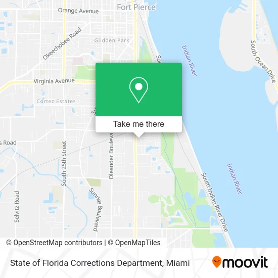 State of Florida Corrections Department map