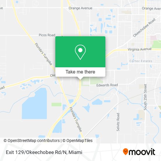 Mapa de Exit 129/Okeechobee Rd/N