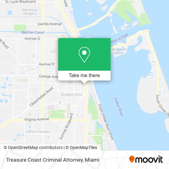 Treasure Coast Criminal Attorney map