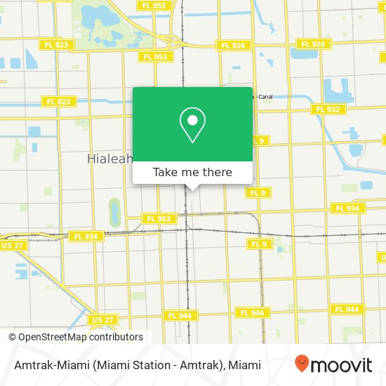Amtrak-Miami (Miami Station - Amtrak) map