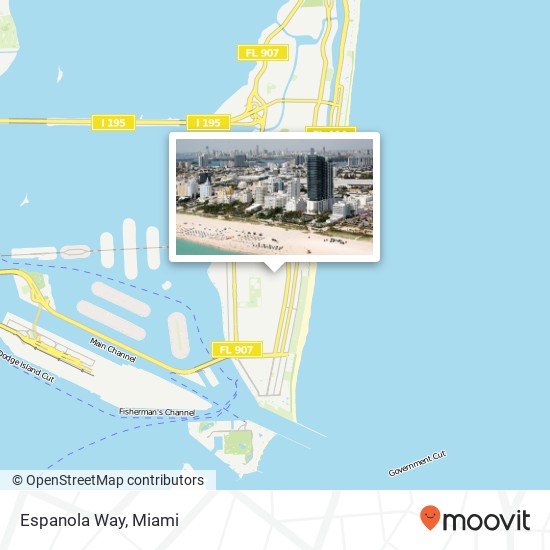 Mapa de Espanola Way