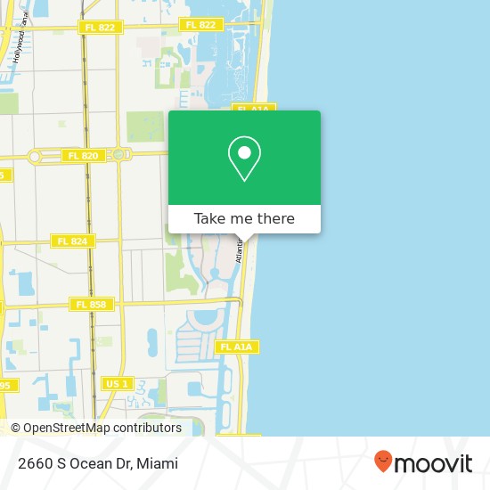 2660 S Ocean Dr map