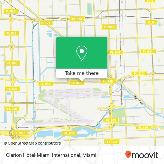 Clarion Hotel-Miami International map