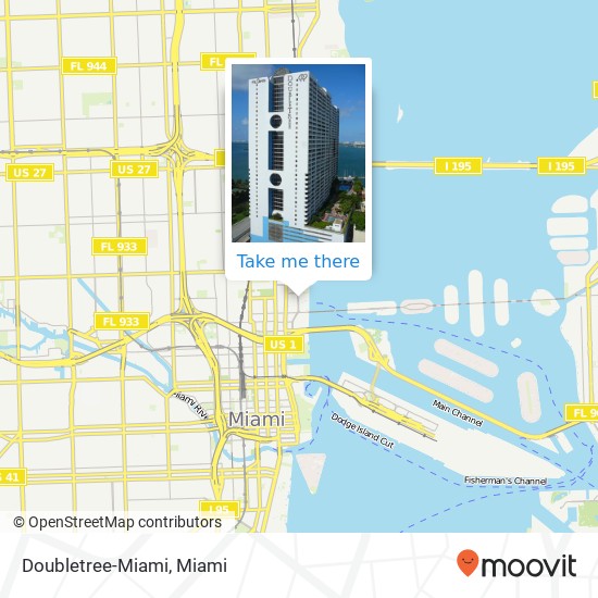 Doubletree-Miami map