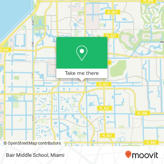 Bair Middle School map