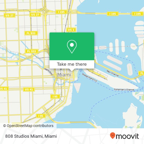 808 Studios Miami map