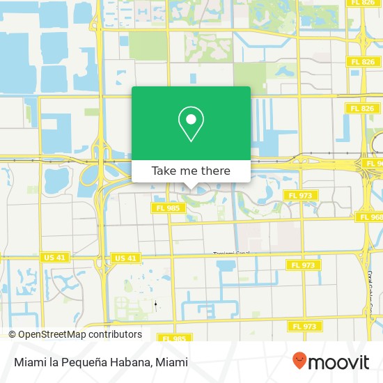Mapa de Miami la Pequeña Habana
