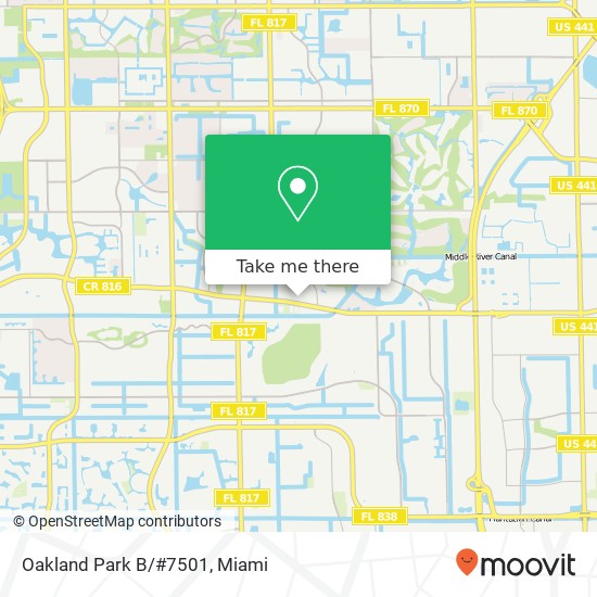 Oakland Park B/#7501 map