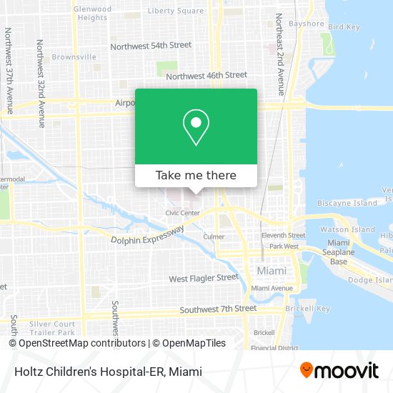 Holtz Children's Hospital-ER map