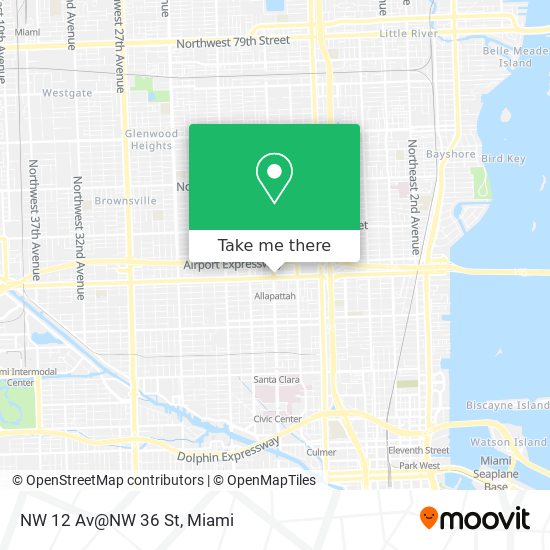 Mapa de NW 12 Av@NW 36 St