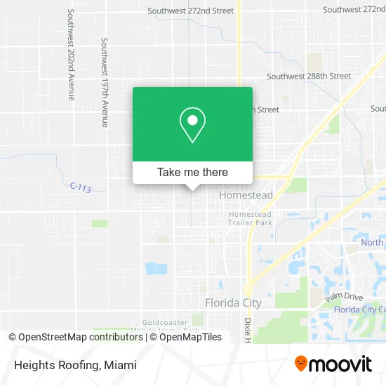Heights Roofing map