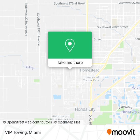 VIP Towing map