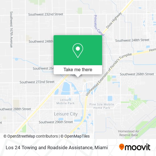 Mapa de Los 24 Towing and Roadside Assistance