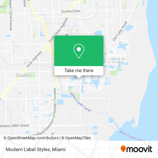 Modern Label Styles map