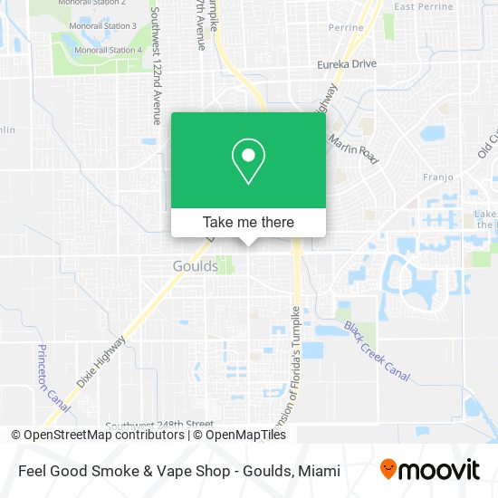 Feel Good Smoke & Vape Shop - Goulds map