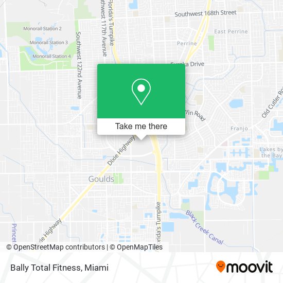 Bally Total Fitness map