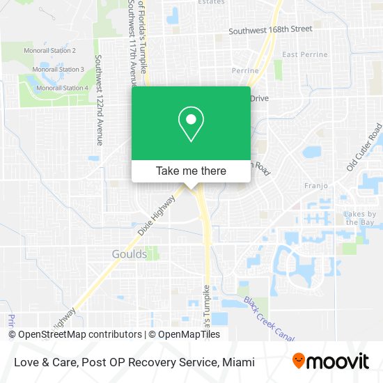 Mapa de Love & Care, Post OP Recovery Service