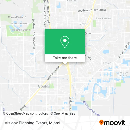 Visionz Planning Events map