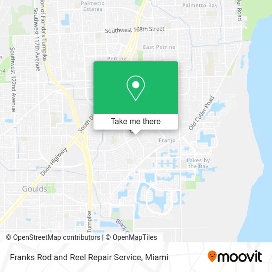 Franks Rod and Reel Repair Service map