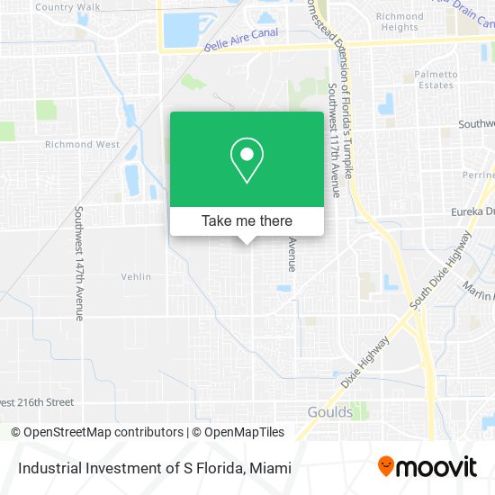 Mapa de Industrial Investment of S Florida