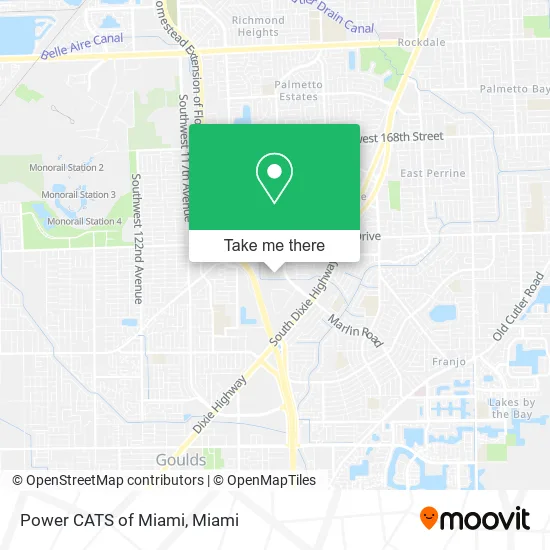 Power CATS of Miami map
