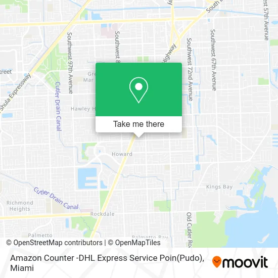 Amazon Counter -DHL Express Service Poin(Pudo) map