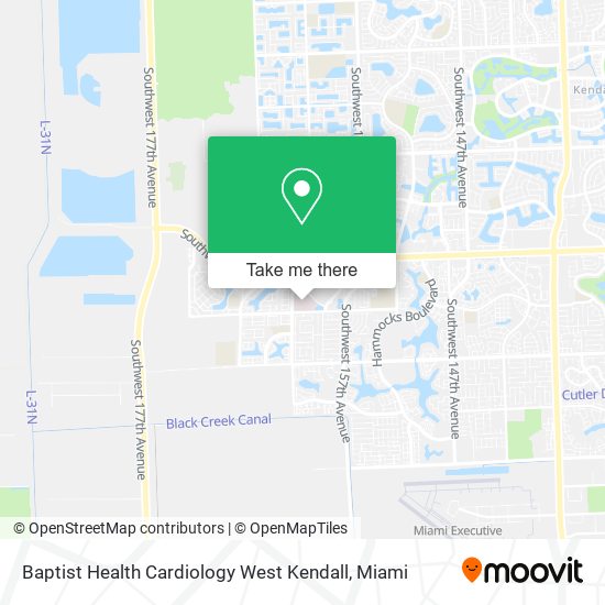 Mapa de Baptist Health Cardiology West Kendall