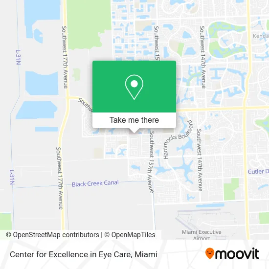Center for Excellence in Eye Care map