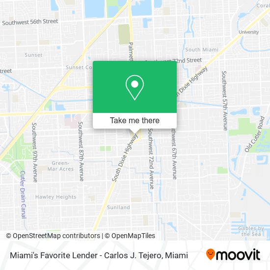 Miami's Favorite Lender - Carlos J. Tejero map