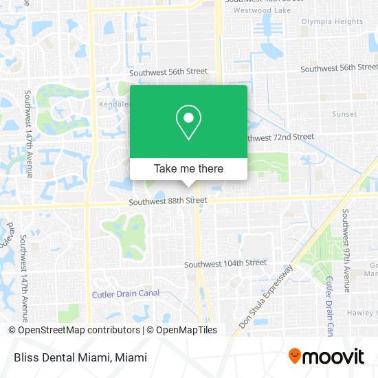 Bliss Dental Miami map