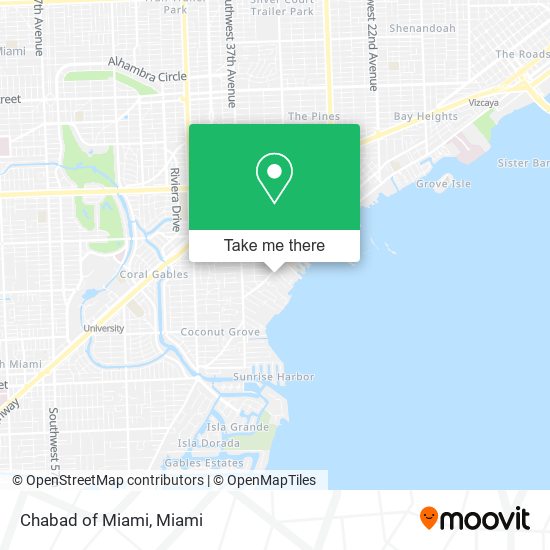 Chabad of Miami map