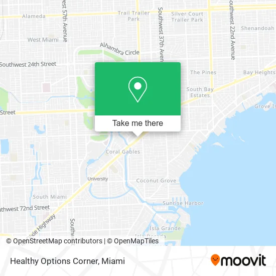 Healthy Options Corner map