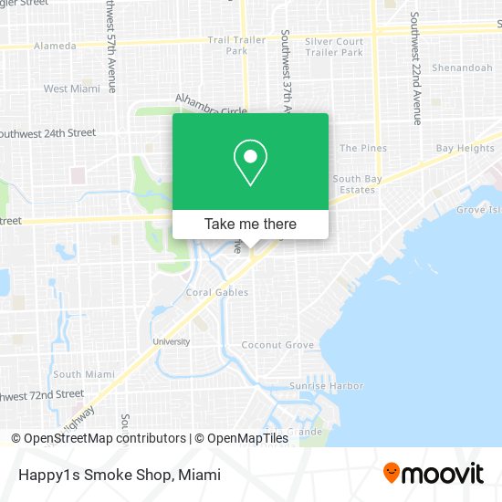 Mapa de Happy1s Smoke Shop