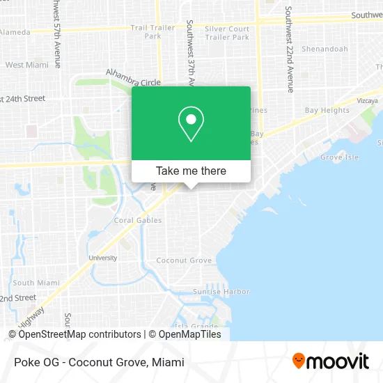 Poke OG - Coconut Grove map