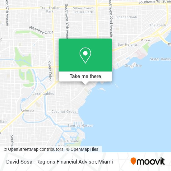 Mapa de David Sosa - Regions Financial Advisor