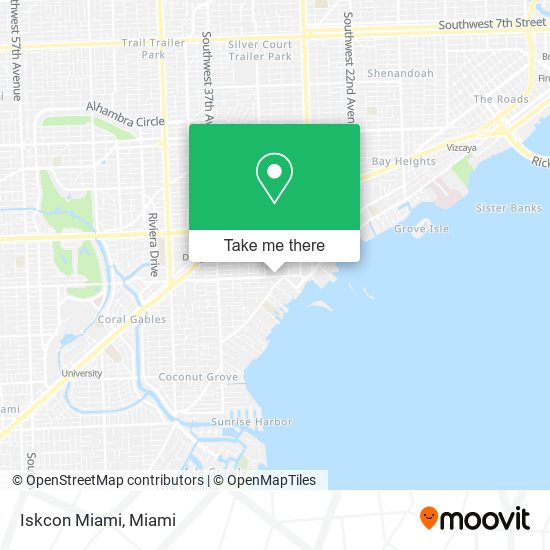 Iskcon Miami map